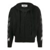 Back Printing hooded Knit Jacket Black