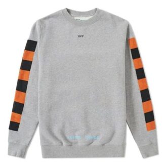 Back Printing Plaid Round Neck Pullover Version Gray