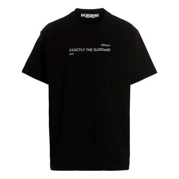 Balck And White Cotton Signature Tee