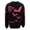 Bats Logo Round Neck Slim-Fit Sweater