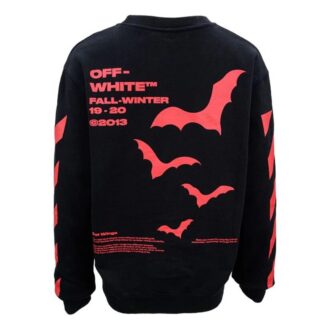 Bats Logo Round Neck Slim-Fit Sweater