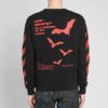 Bats Logo Round Neck Slim-Fit Sweater