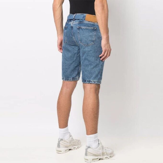 Belted Denim Shorts