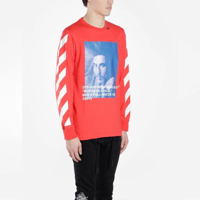 Bernini Diagonal Stripe Print T shirt 2030 Red/Blue