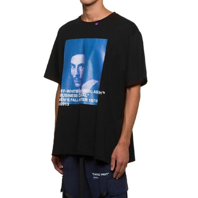 Bernini Oversize Cotton Printing Short Sleeve Loose Fit Black