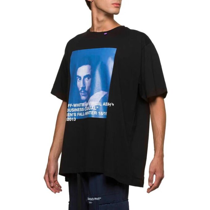 Bernini Oversize Cotton Printing Short Sleeve Loose Fit Black