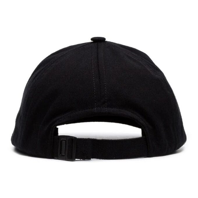 Black/Blue Flame Skull Applique Hat Men’ s Black