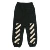 Black Gold Rubber Strap Stripe Sports Pants Black