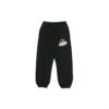 Black Gold Rubber Strap Stripe Sports Pants Black