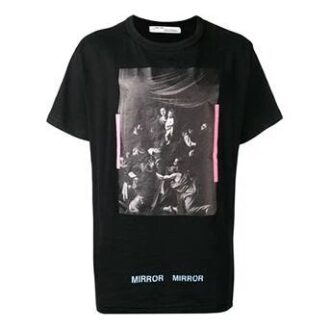 Black Printing Pattern Short Sleeve “Black White”