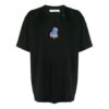 Black Printing Short Sleeve Loose Fit