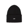 Black Stamp Loose Beanie