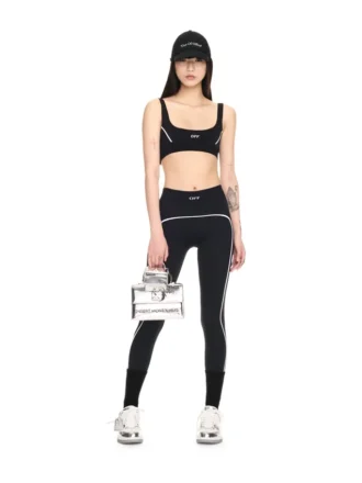 Black Stamp Seamless Bra