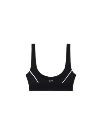 Black Stamp Seamless Bra