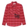 bled cotton pattern shirt “Red Black”