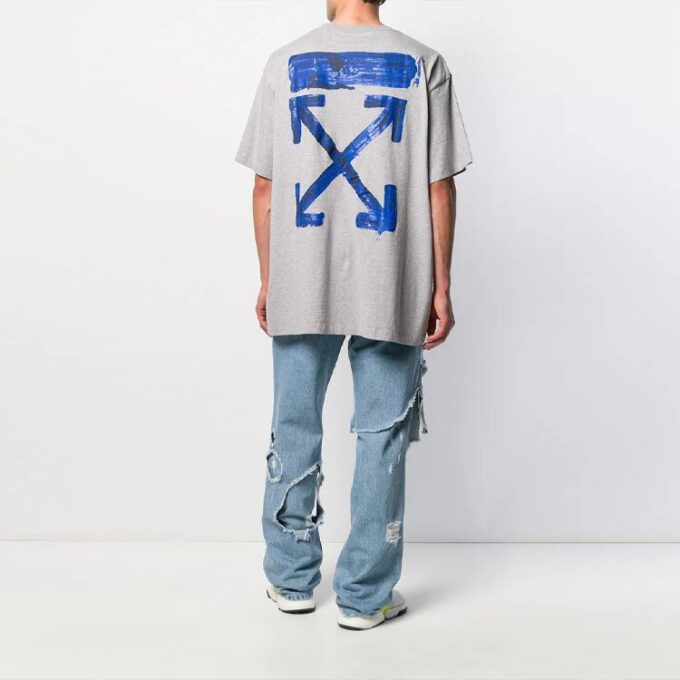 Blue Arrows Oversized Short-Sleeved