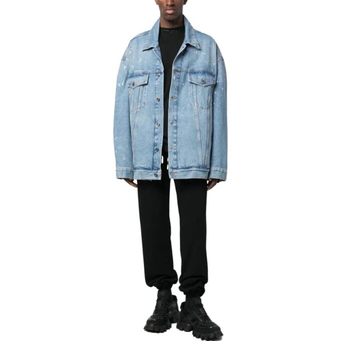Blue Button Denim Jacket “Medium Blue”