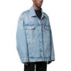 Blue Button Denim Jacket “Medium Blue”