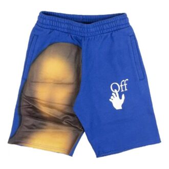 Blurred Monalisa Sweatshorts “Blue”