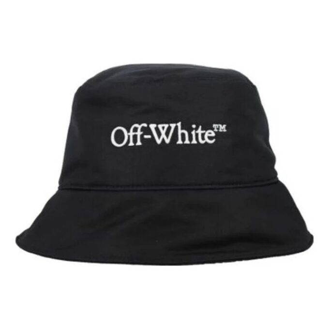 Bookish Embroidered-Logo Bucket Hat “Black”