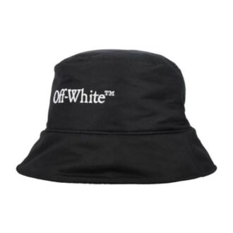 Bookish Embroidered-Logo Bucket Hat “Black”