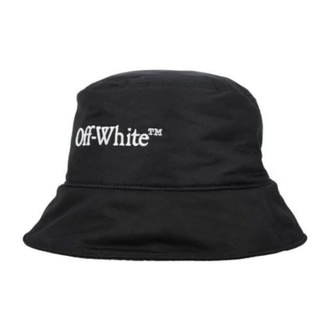 Bookish Embroidered-Logo Bucket Hat “Black”