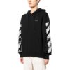 Bricks Arrows-Motif Drawstring Hoodie