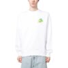 Brush Arrow Slim Crew Neck Sweatshirt “White”