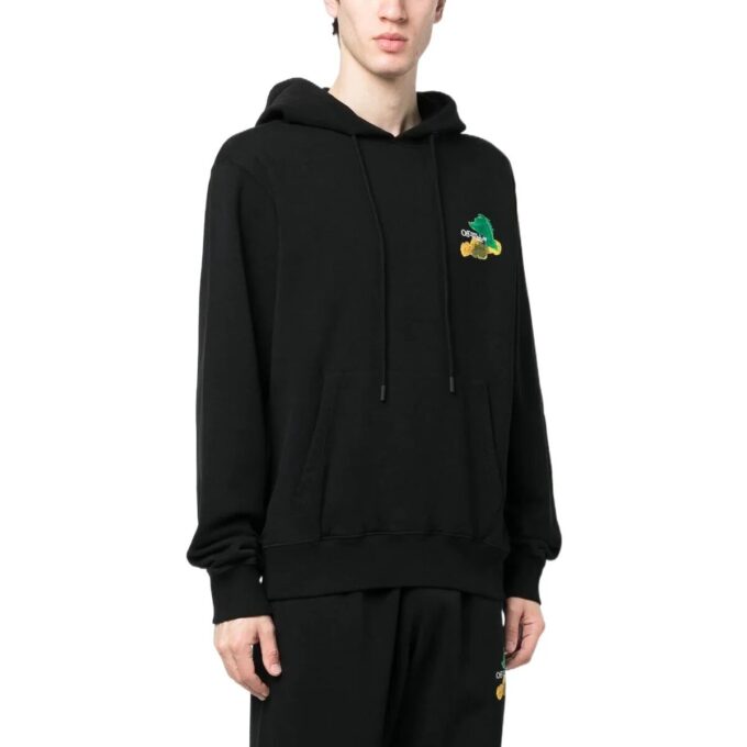Brush Arrows Slim Skate Hoodie “Black Multi-Color”