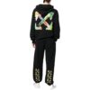 Brush Arrows Slim Skate Hoodie “Black Multi-Color”