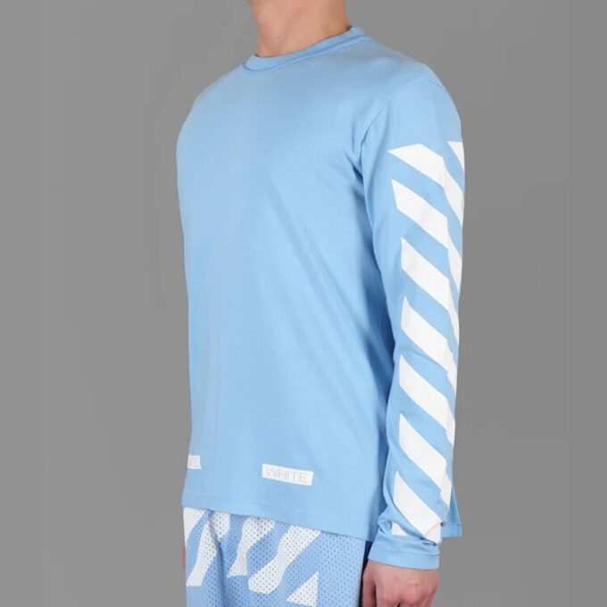 C/O 13 Alphabet Stripe Long Sleeves Unisex Blue o 13T