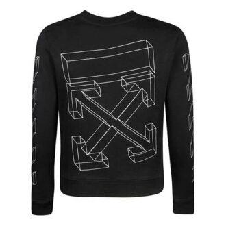 C O Virgil Abloh 3D Diag Lines Sweater “Black White”