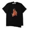c/o VIRGIL ABLOH Flame Printing Irregular Short Sleeve T-Shirt