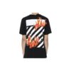 c/o VIRGIL ABLOH Flame Printing Irregular Short Sleeve T-Shirt