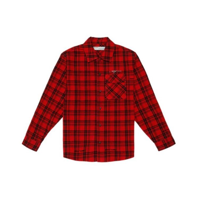 c/o Virgil Abloh Flannel Check Shirt For Men Red