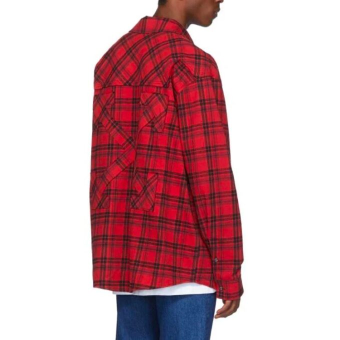 c/o Virgil Abloh Flannel Check Shirt For Men Red