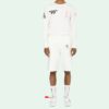 c/o virgil abloh For Men’ s White Diag Stencil Sweatshorts White/Pink