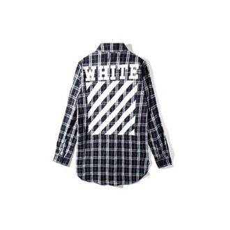 C O VIRGIL ABLOH FW 16FW Black White Plaid Shirt “Black White”