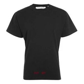 C O VIRGIL ABLOH FW CUT Alphabet Short Sleeve Black