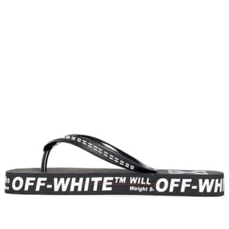 c/o virgil abloh men’ s black and white industrial flip flops