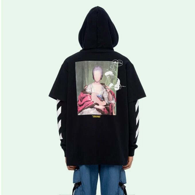 C/O Virgil Abloh Men’ s Black Diag Mariana Hooded Tee