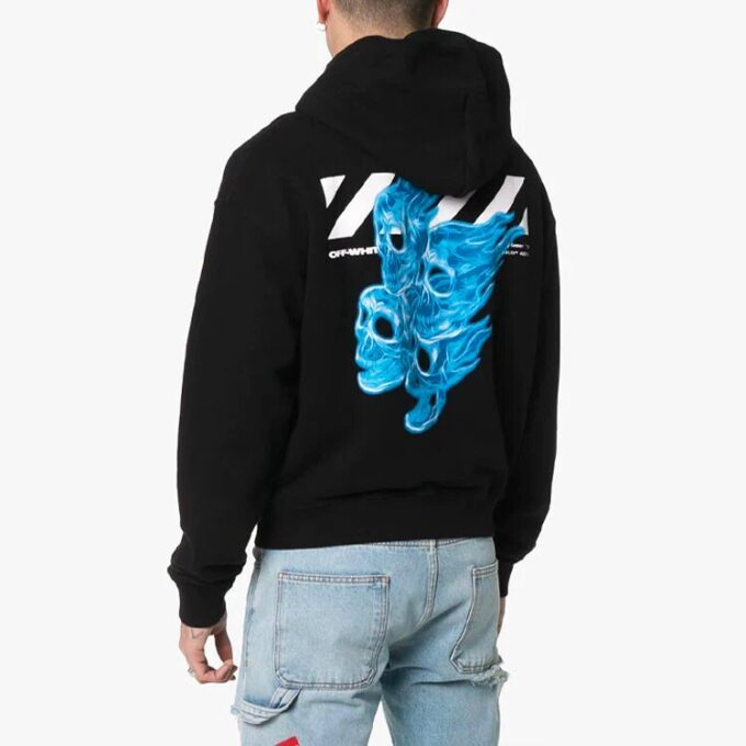 C/O Virgil Abloh Men’ s Black Diag Skulls Over