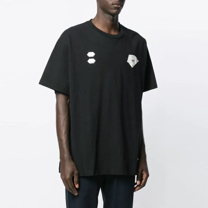 C/O Virgil Abloh Men’ s Black Hand Card Over Tee