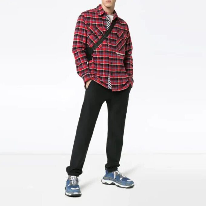 c/o Virgil Abloh Men’ s Multicolor Check Shirt Multicolor