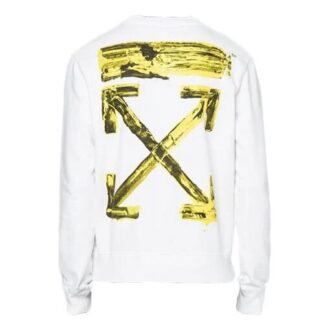 C/O Virgil Abloh Men’ s White Acrylic Arrows Sweatshirt
