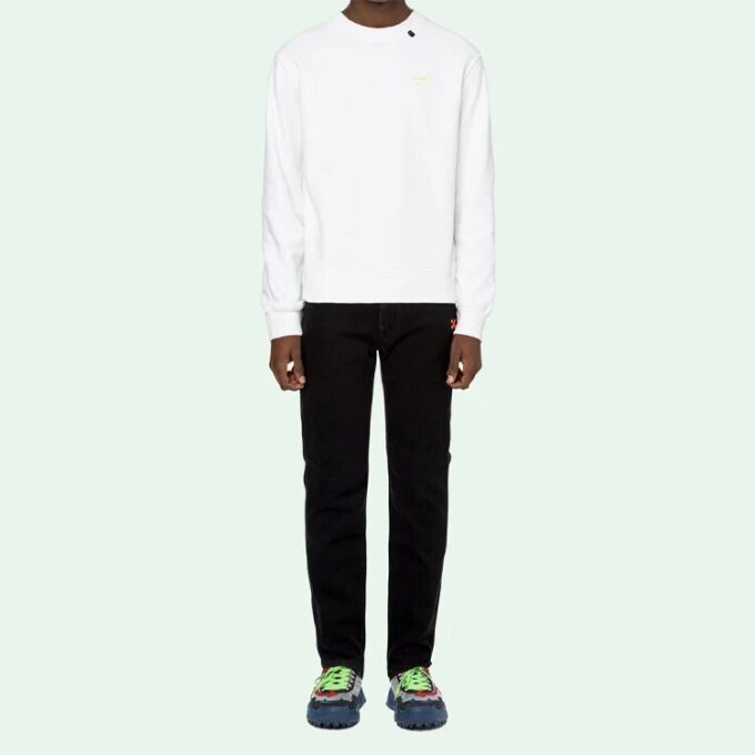 C/O Virgil Abloh Men’ s White Acrylic Arrows Sweatshirt