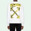 C/O Virgil Abloh Men’ s White Acrylic Arrows Sweatshirt
