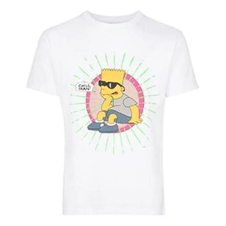 c/o virgil abloh men’ s white bart glasses short sleeve tee