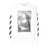 C/O Virgil Abloh Men’ s White Diag Monalisa Crewneck Sweater White