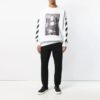 C/O Virgil Abloh Men’ s White Diag Monalisa Crewneck Sweater White